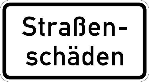 Zeichen 1007-34 Hinweise auf Gefahren durch verbale Angabe