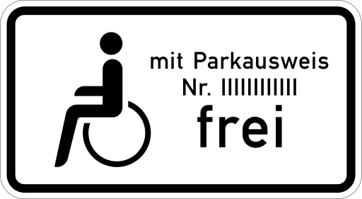 Zeichen 1020-11 Personengruppen frei (verbal oder mit Sinnbild)