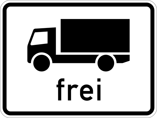 Zeichen 1024-12 mehrspurige Fahrzeuge frei neue Variante