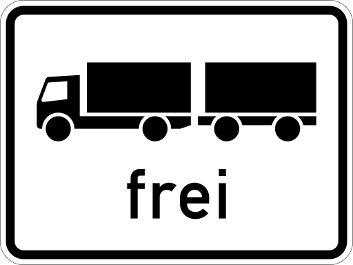 Zeichen 1024-13 mehrspurige Fahrzeuge frei neue Variante
