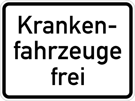 Zeichen 1026-34 besondere Fahrzeuge und Transportgüter frei (verbale Angabe)