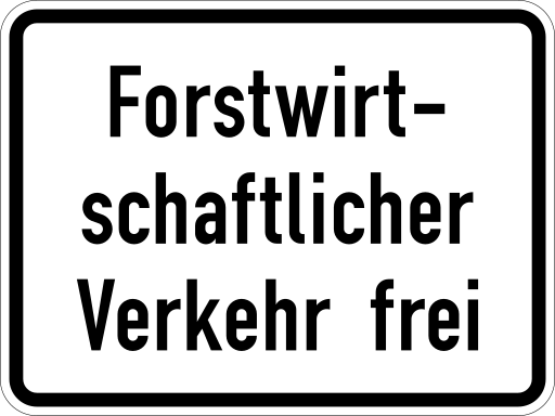 Zeichen 1026-37 besondere Fahrzeuge und Transportgüter frei (verbale Angabe)