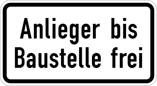 Zeichen 1028-32 sonstige Fahrzeug-, Personengruppen frei (verbale Angabe)
