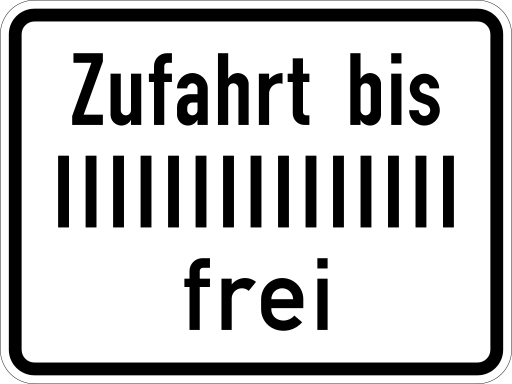 Zeichen 1028-33 sonstige Fahrzeug-, Personengruppen frei (verbale Angabe)