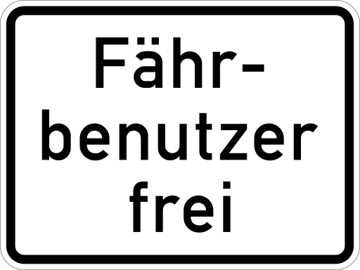 Zeichen 1028-34 sonstige Fahrzeug-, Personengruppen frei (verbale Angabe)