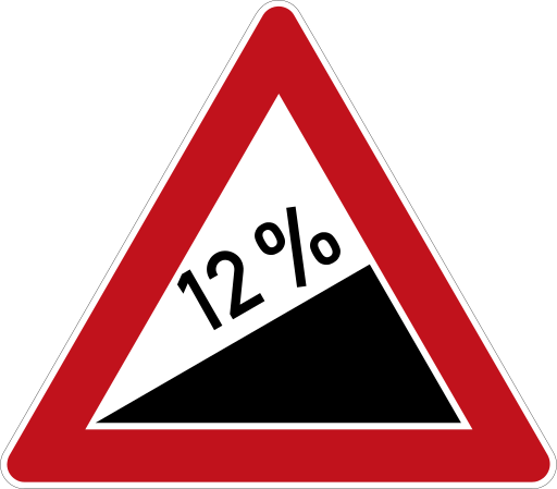 Zeichen 110 Steigung