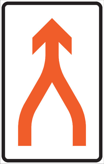 Skilt 530.01 Sammenfletting