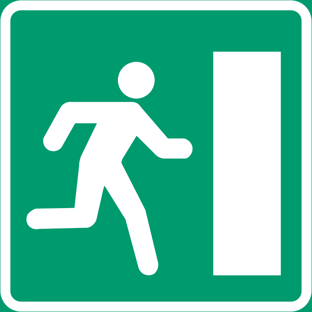 Skilt 570.1H Nødutgangsskilt for tunnel