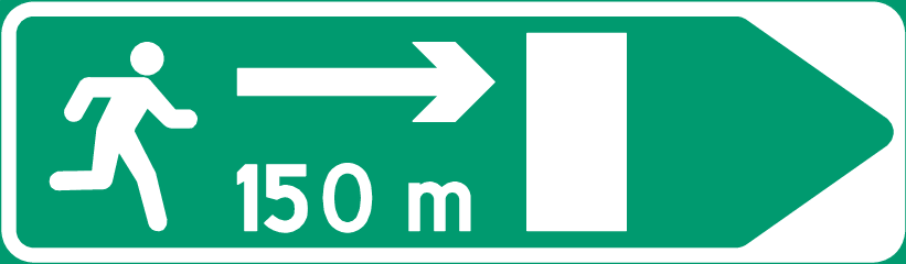 Skilt 570.2H Nødutgangsskilt for tunnel