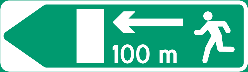 Skilt 570.2V Nødutgangsskilt for tunnel
