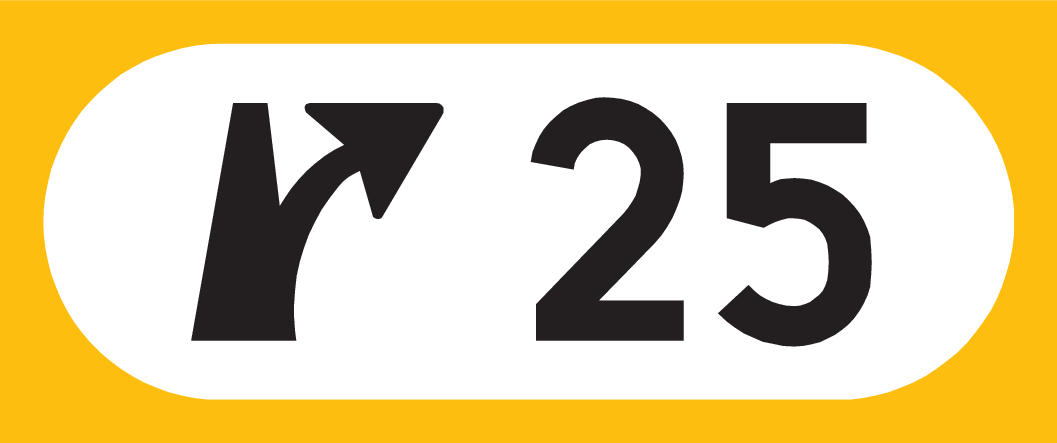 Skilt 723.73 Kryssnummer på tofeltsveg