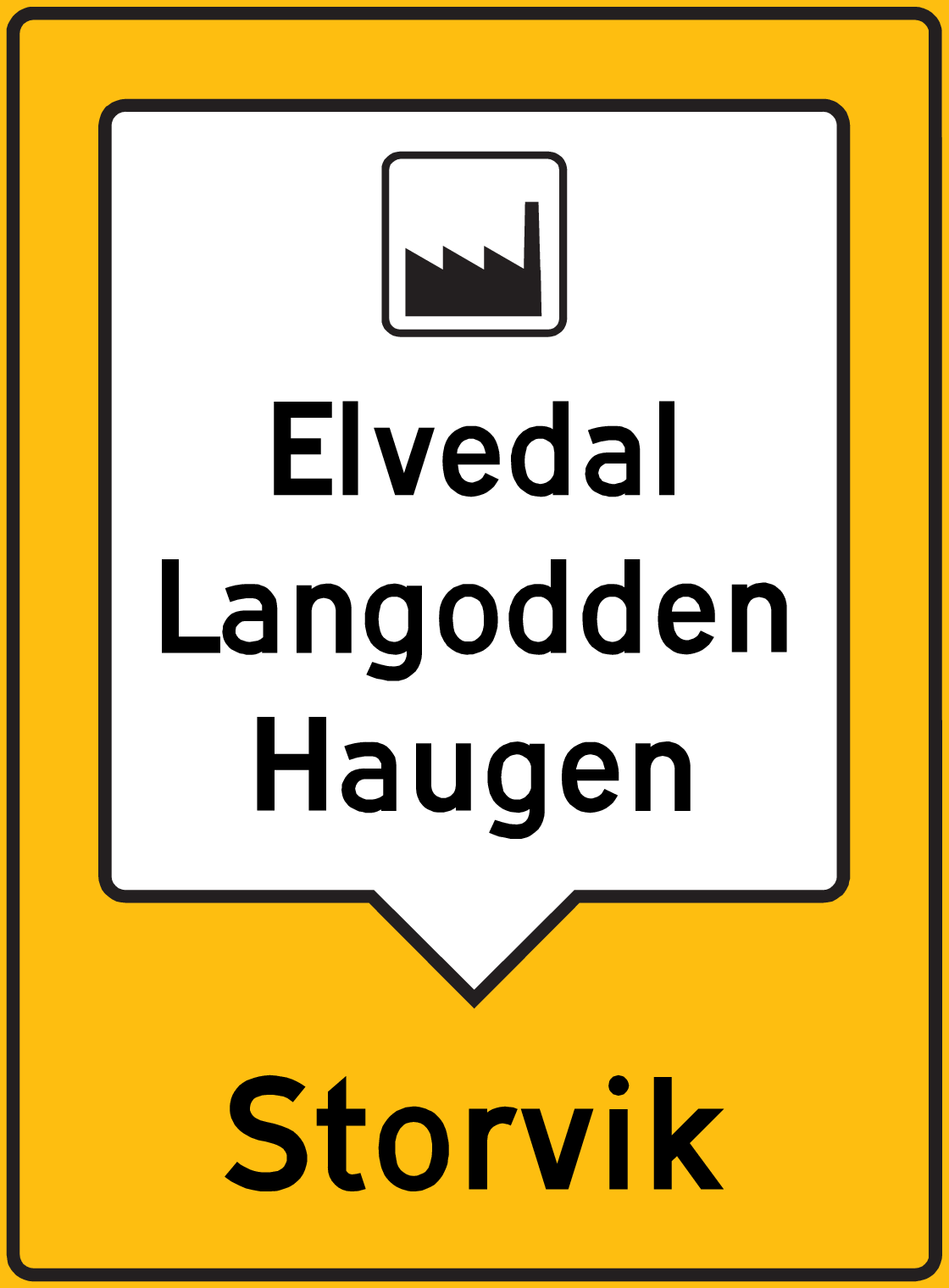 Skilt 731 Samleskilt for vegvisning