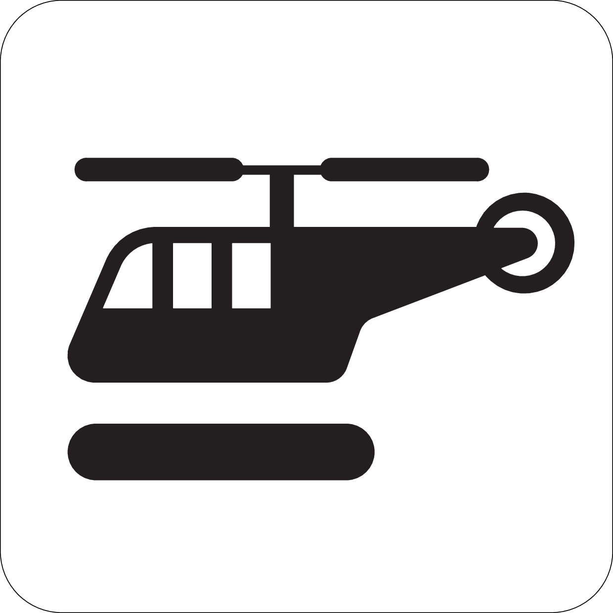 Skilt 772 Helikopterplass