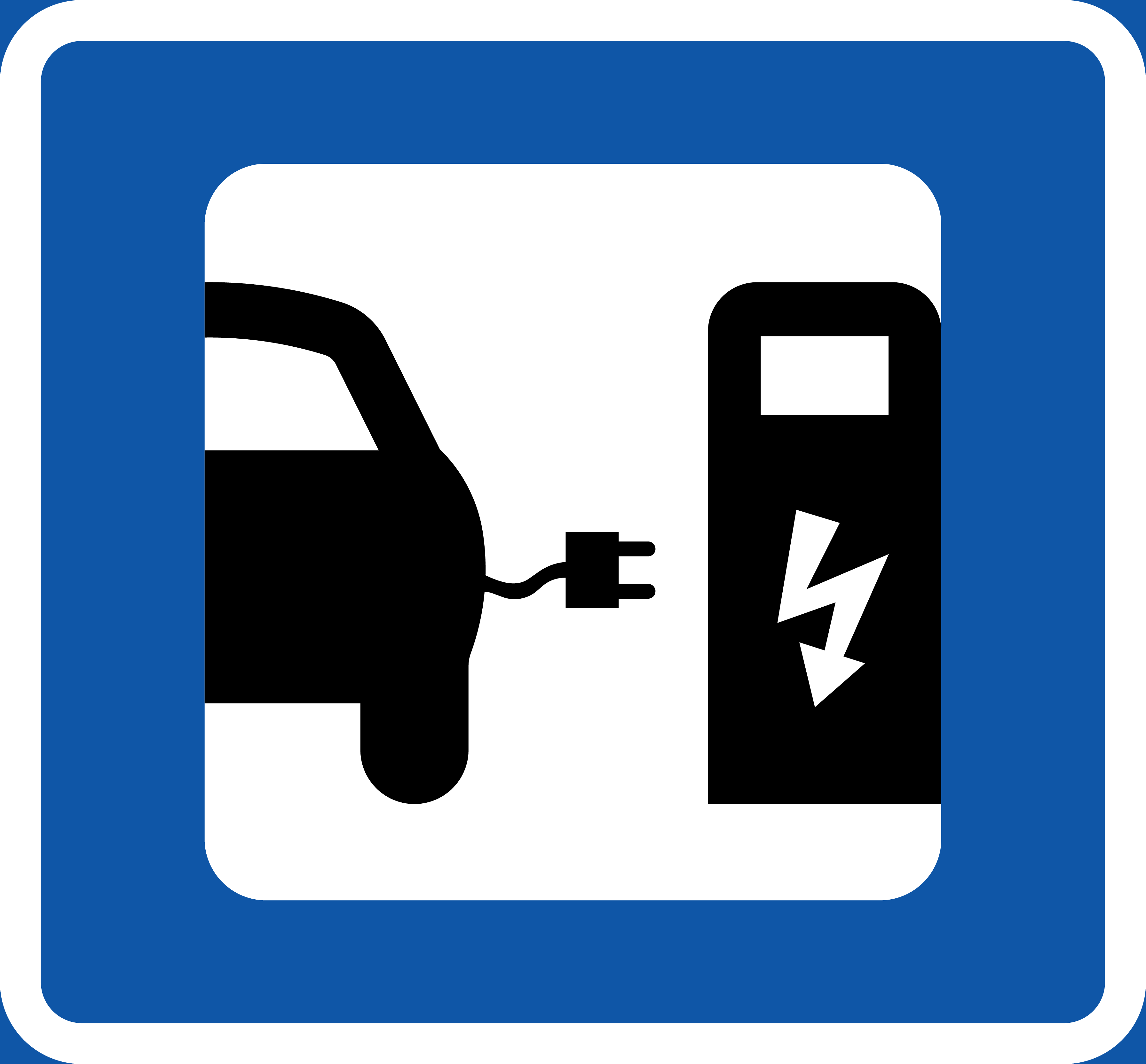 Skilt 609 Hurtiglading av motorvogn