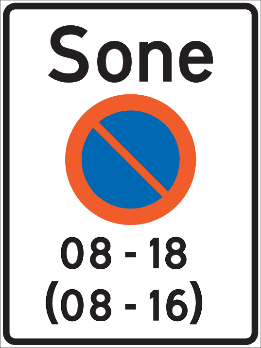 Skilt 376.2a Parkeringssone