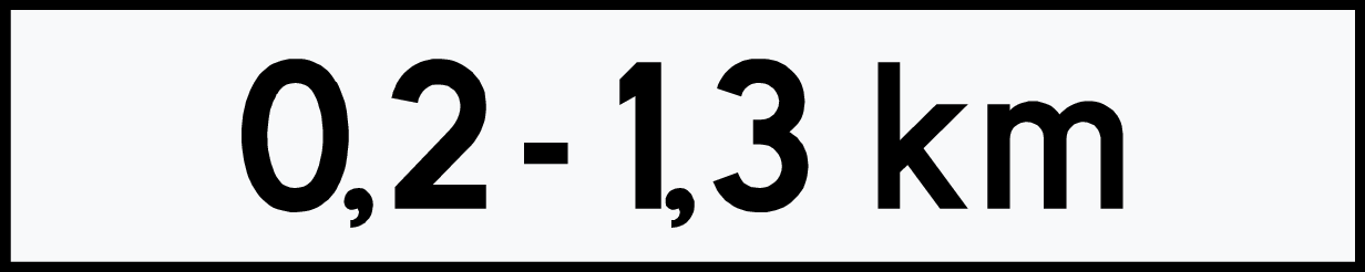 Skilt 804 Utstrekning
