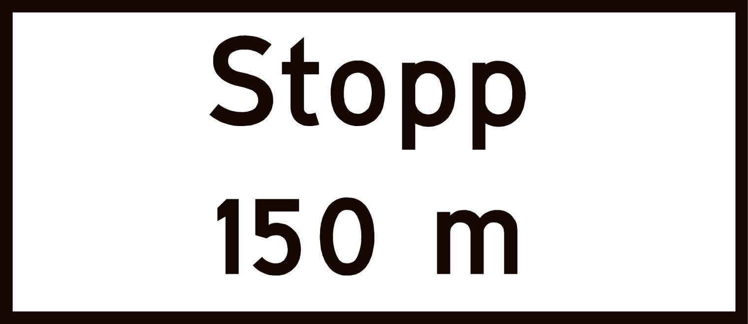 Skilt 824 Forvarsling av stopp