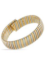 BVLGARI TUBOGAS 18K  GOLD AND STAINLESS STEEL BRACELET