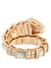 BVLGARI SERPENTI VIPER 18K  GOLD DIAMOND MOTHER PEARL RING PIC-4