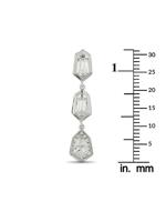 LB EXCLUSIVE 18K  GOLD DIAMOND GEOMETRIC DROP EARRINGS