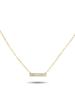 LB EXCLUSIVE 18K  GOLD 0.75CT DIAMOND BAR LINK NECKLACE PIC-0