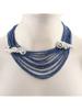 18K GOLD DIAMOND AND 400.0CT SAPPHIRE MULTI-STRANDNECKLACE PIC-1