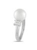 LB EXCLUSIVE PLATINUM 0.53CT DIAMOND AND PEARL RING PIC-1