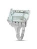 LB EXCLUSIVE PLATINUM 0.49CT DIAMOND AND AQUAMARINE RING PIC-1