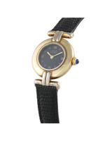 CARTIER MUST DE CARTIER COLISE BLACK DIAL VERMEIL WATCH