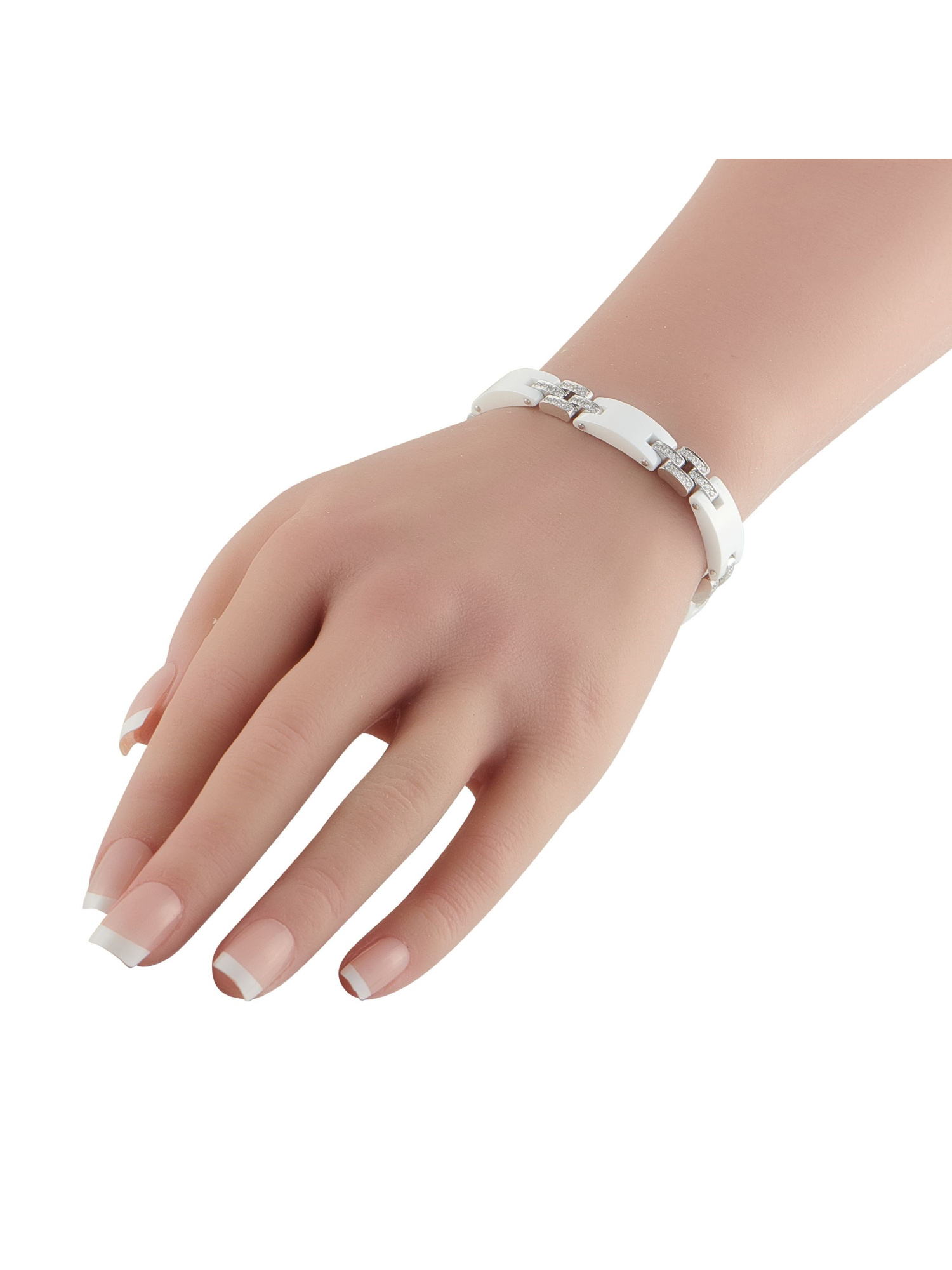 CARTIER MAILLON PANTHERE 18K GOLD DIAMOND CERAMIC BRACELET PIC-1