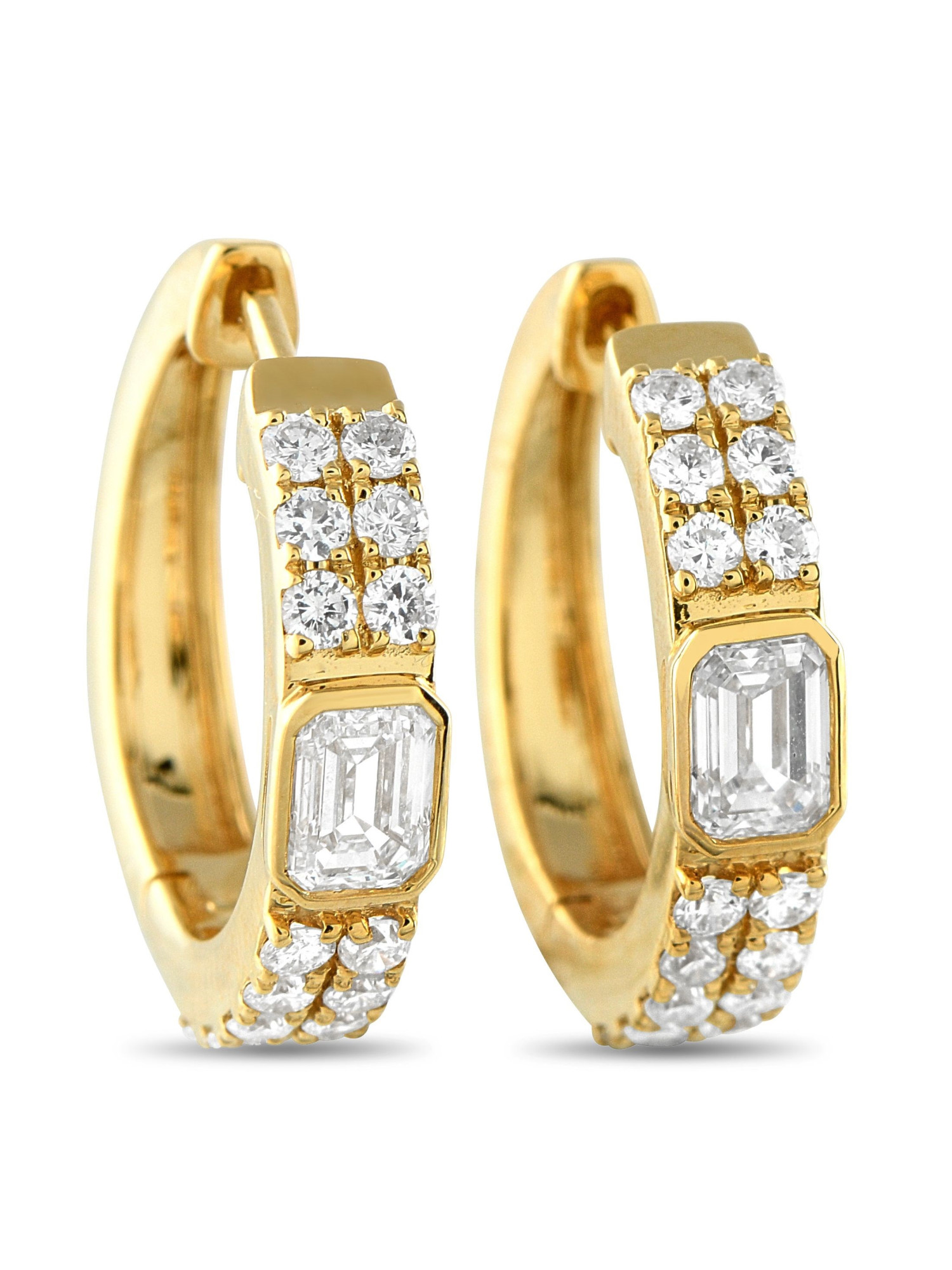 LB EXCLUSIVE 18K  GOLD 1.60CT DIAMOND EARRINGS PIC-