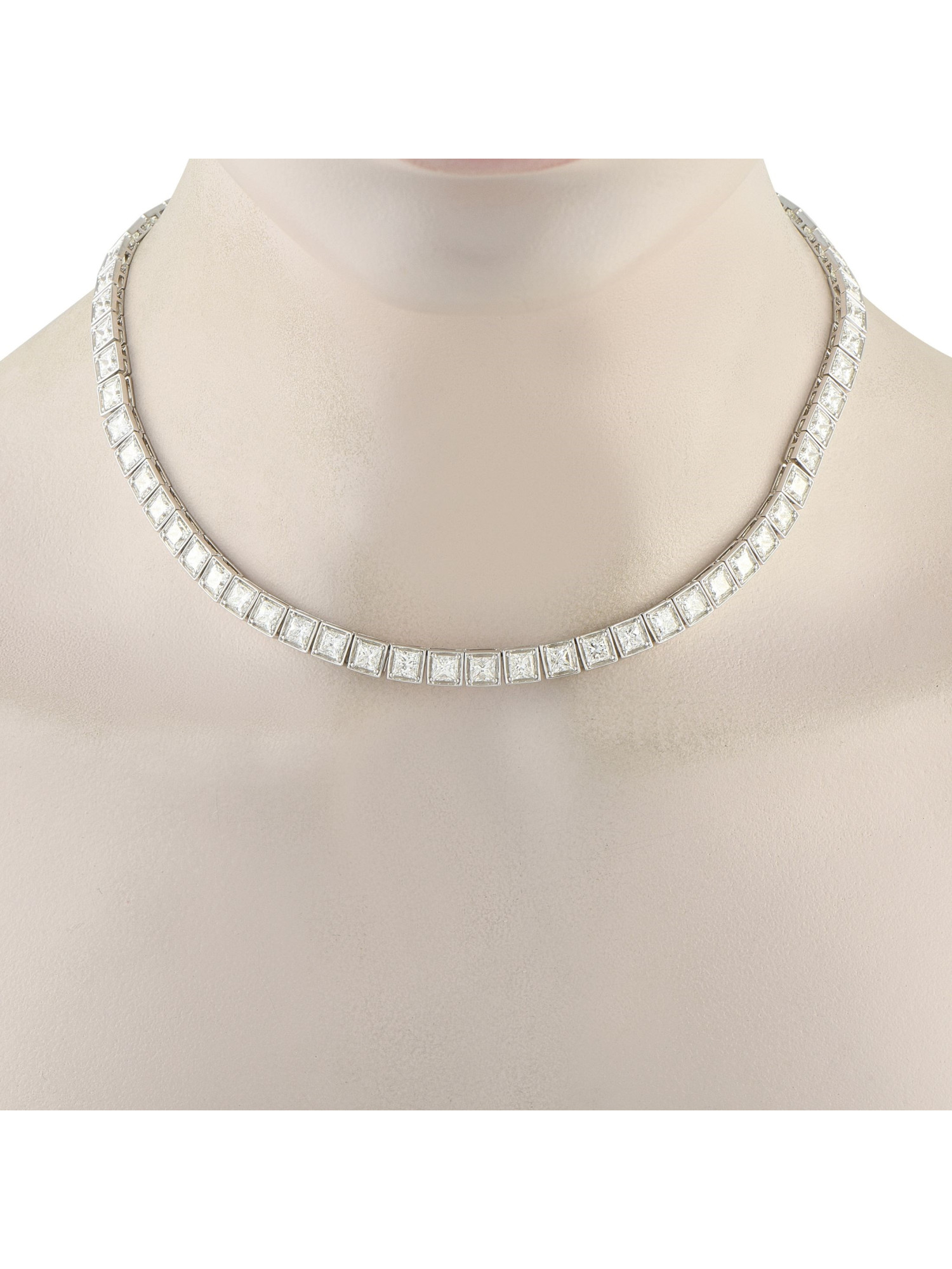 LB EXCLUSIVE 18K  GOLD 33.0CT DIAMOND NECKLACE PIC-1