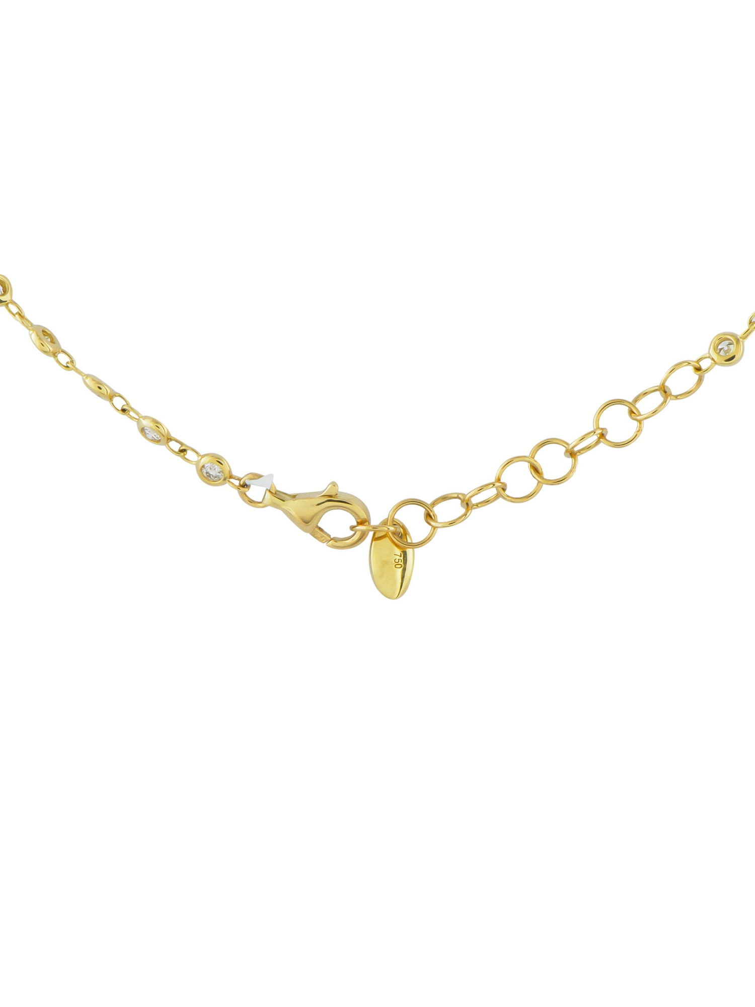 LB EXCLUSIVE 18K  GOLD 1.70CT DIAMOND NECKLACE PIC-2