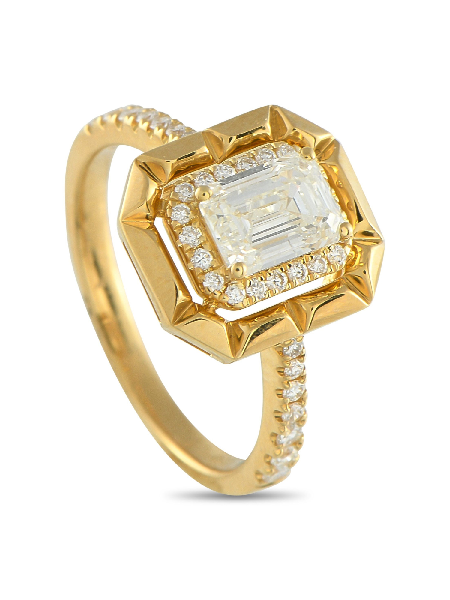 LB EXCLUSIVE 18K  GOLD 1.27CT DIAMOND RING PIC-