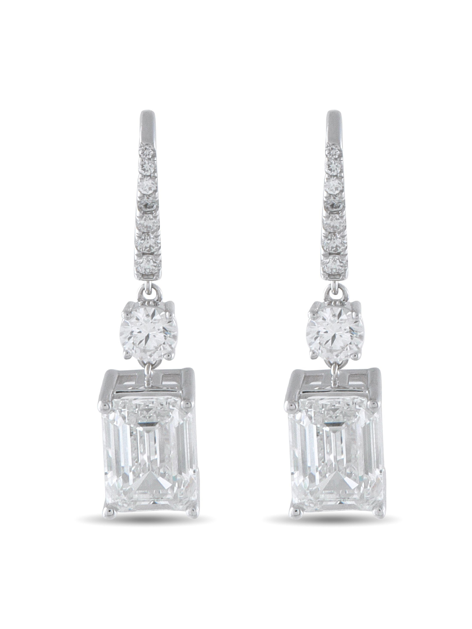 LB EXCLUSIVE 18K GOLD LAB-GROWN DIAMOND DROP EARRINGS PIC-