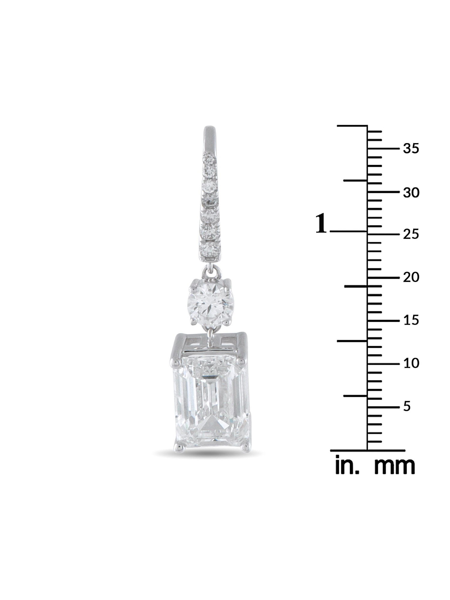 LB EXCLUSIVE 18K GOLD LAB-GROWN DIAMOND DROP EARRINGS PIC-5