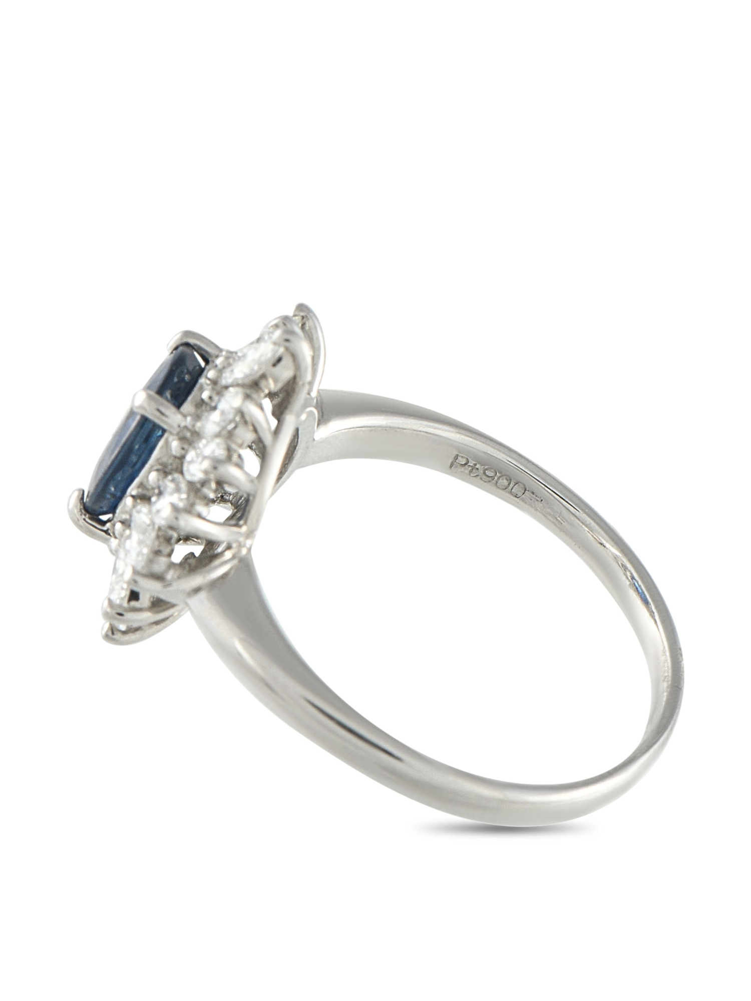 LB EXCLUSIVE PLATINUM 1.17CT DIAMOND AND SAPPHIRE RING PIC-3
