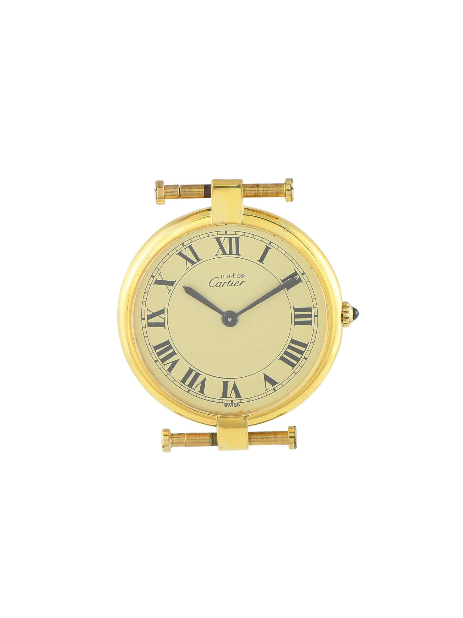 CARTIER MUST DE CARTIER VENDME ROMAN DIAL VERMEIL WATCH PIC-