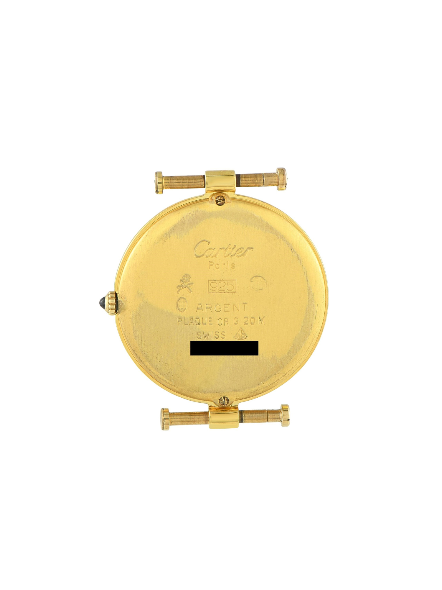 CARTIER MUST DE CARTIER VENDME ROMAN DIAL VERMEIL WATCH PIC-1