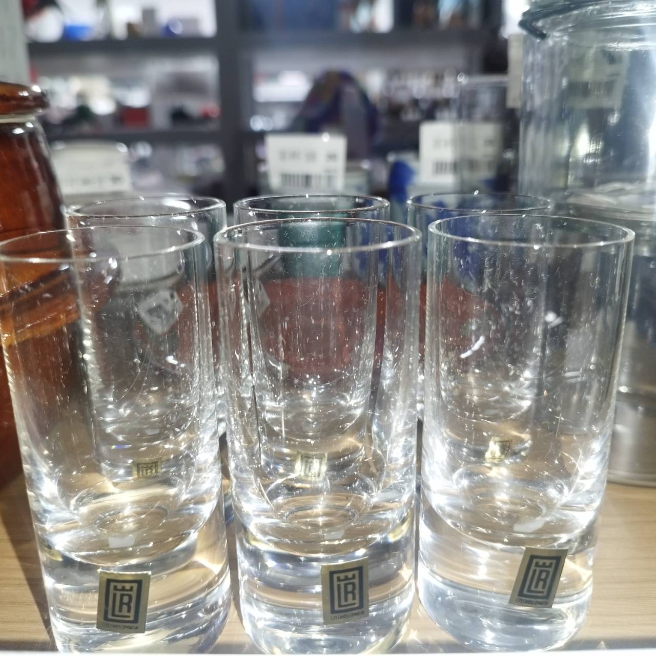 斯洛伐克品牌 LR ( Lednické Rovne Crystal) 無鉛水晶玻璃 厚底烈酒杯
