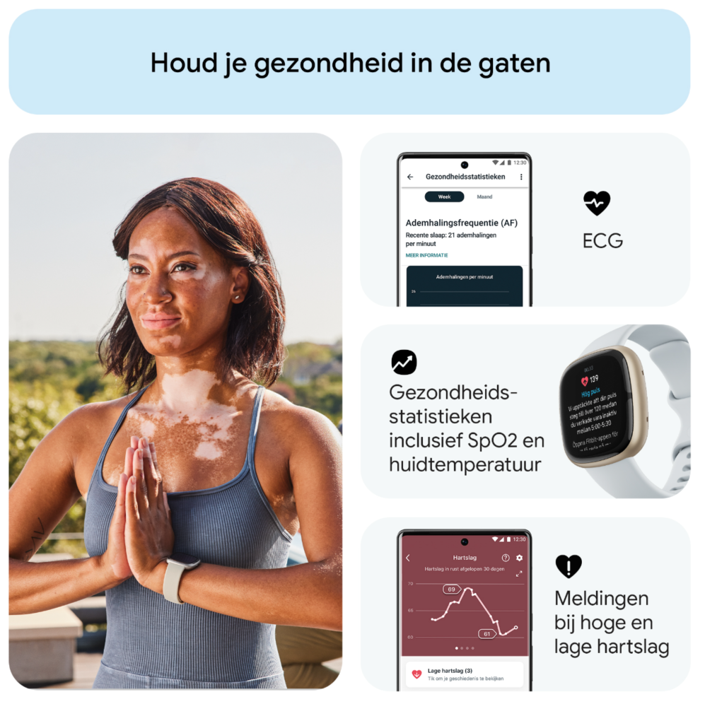 Fitbit Sense 2 lichtblauw