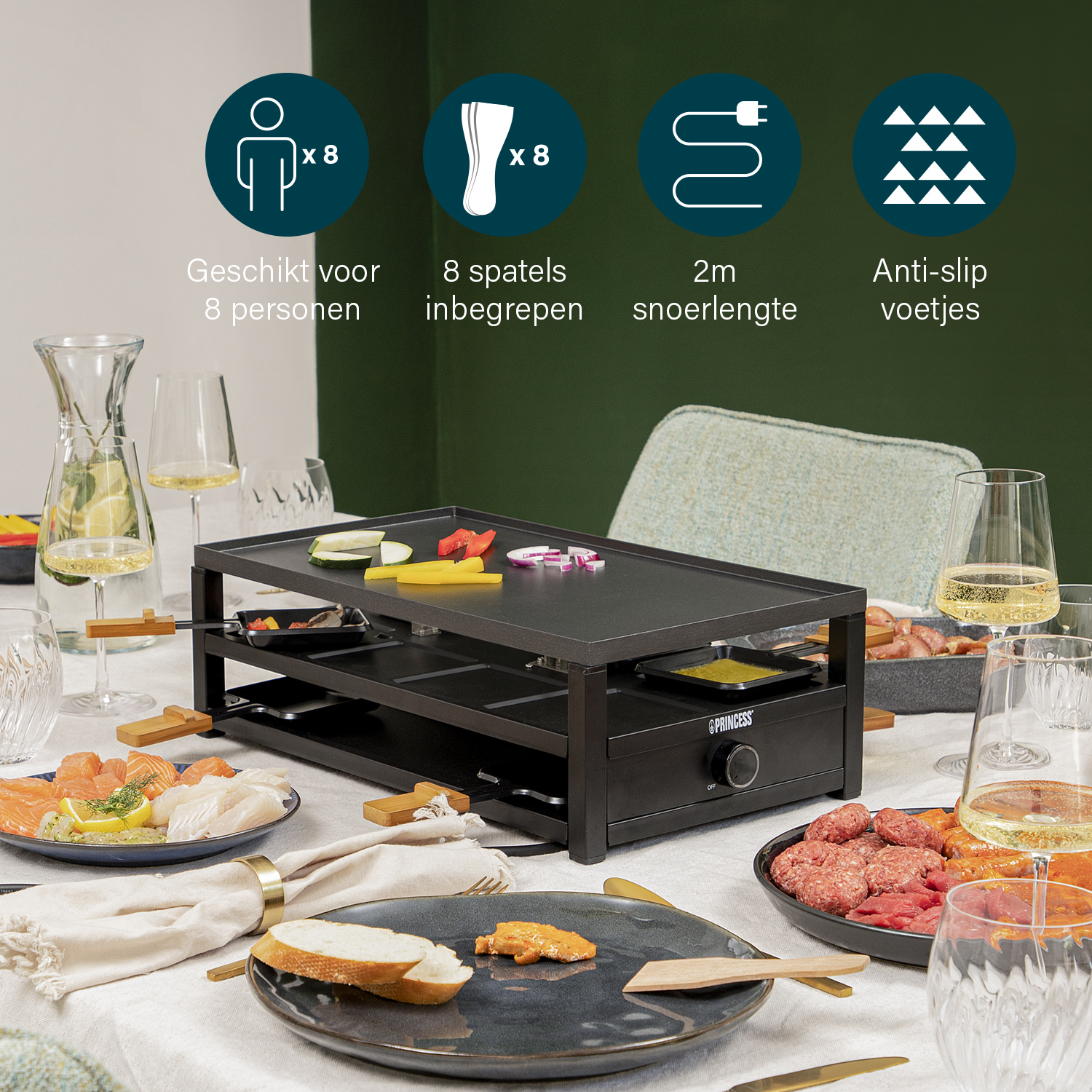 Princess Black Steel Raclette