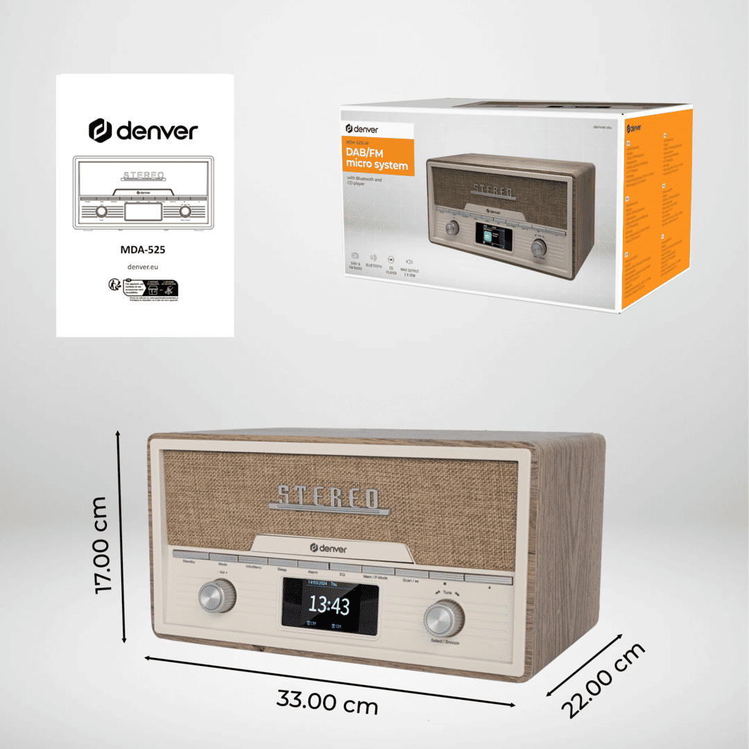 Denver MDA525 DAB Radio CD Speler