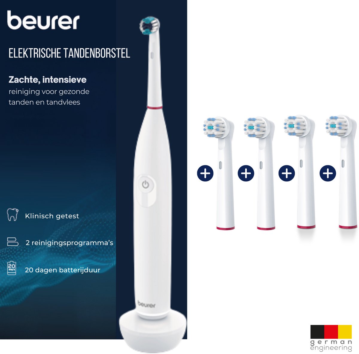 Beurer TB 30 elektrische tandenborstel + 4x Sensitive Brush