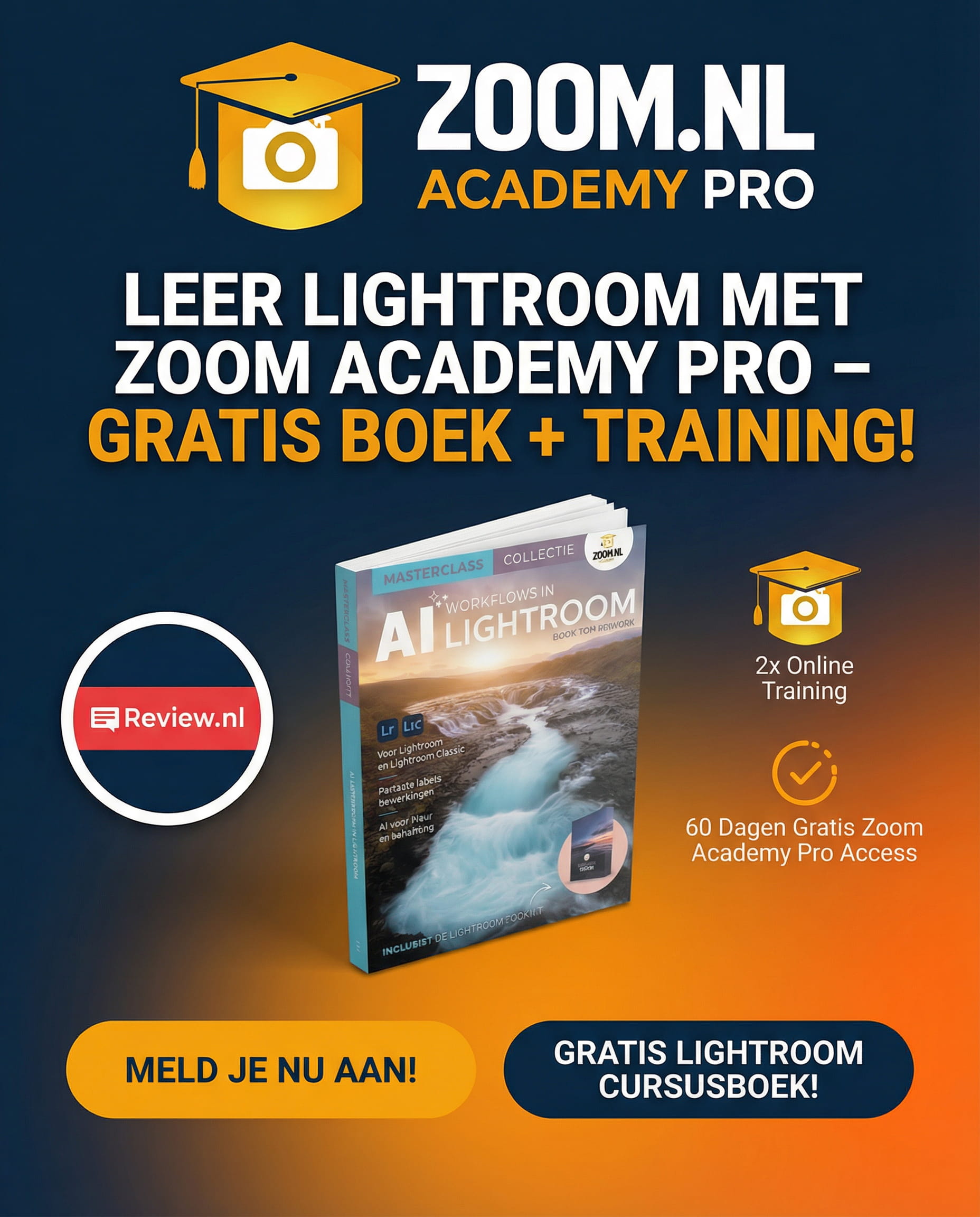 Leer Lightroom met Zoom Academy Pro – gratis boek + training!