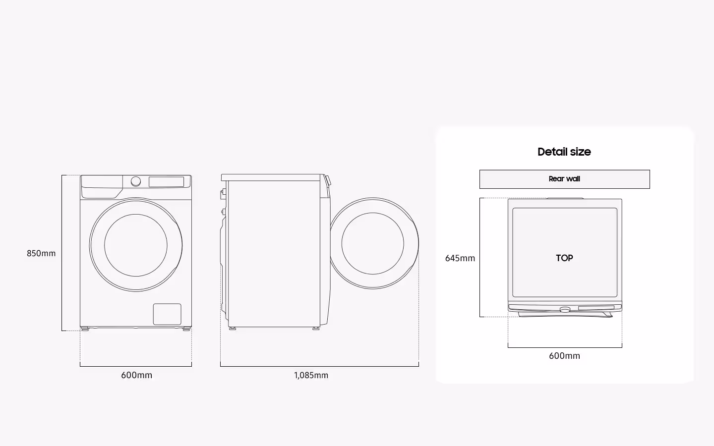 Samsung AI Wash was-droogcombinatie 6000-serie WD90HG6U94BEU3