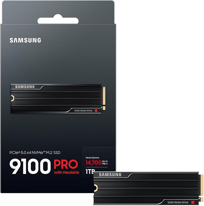 Samsung 9100 PRO Heatsink PCIe 5.0 x4 NVMe™ M.2 SSD 1TB
