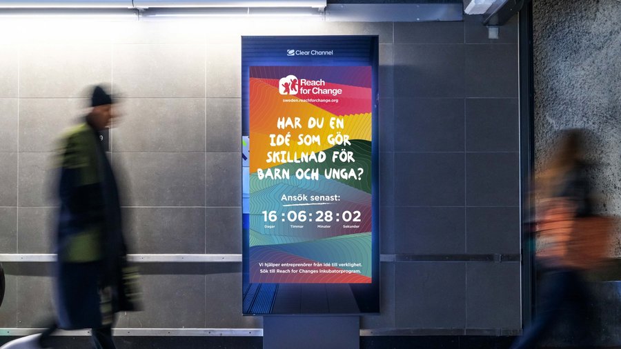 New national campaign supported by Clear Channel, promoting that it's now possible to apply for a spot in the Swedish Incubator