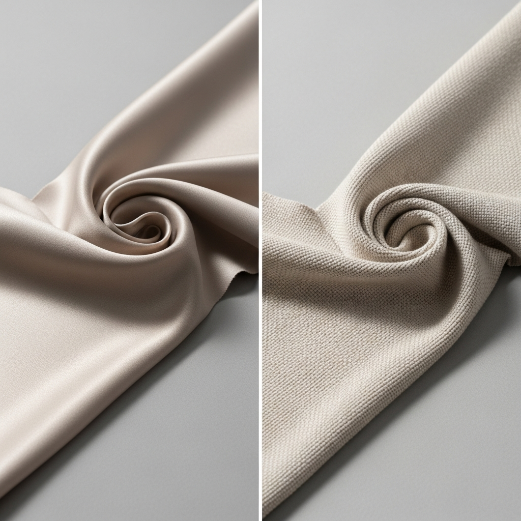 Bamboo vs cotton fabric comparison showing moisture-wicking properties for night sweats