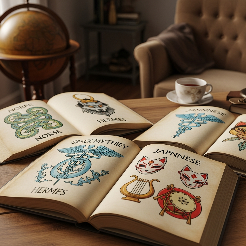 Collection de noms de tricksters mythologiques mondiaux Guide visuel des noms de tricksters mythologiques des traditions mondiales